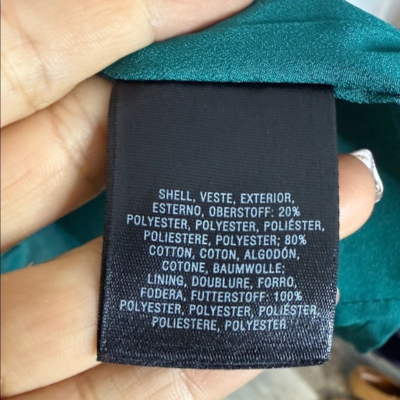 Anthropologie Moulinette Soeurs Dark Teal Dress Embroidered Ruffle US 6 - Picture 6 of 7